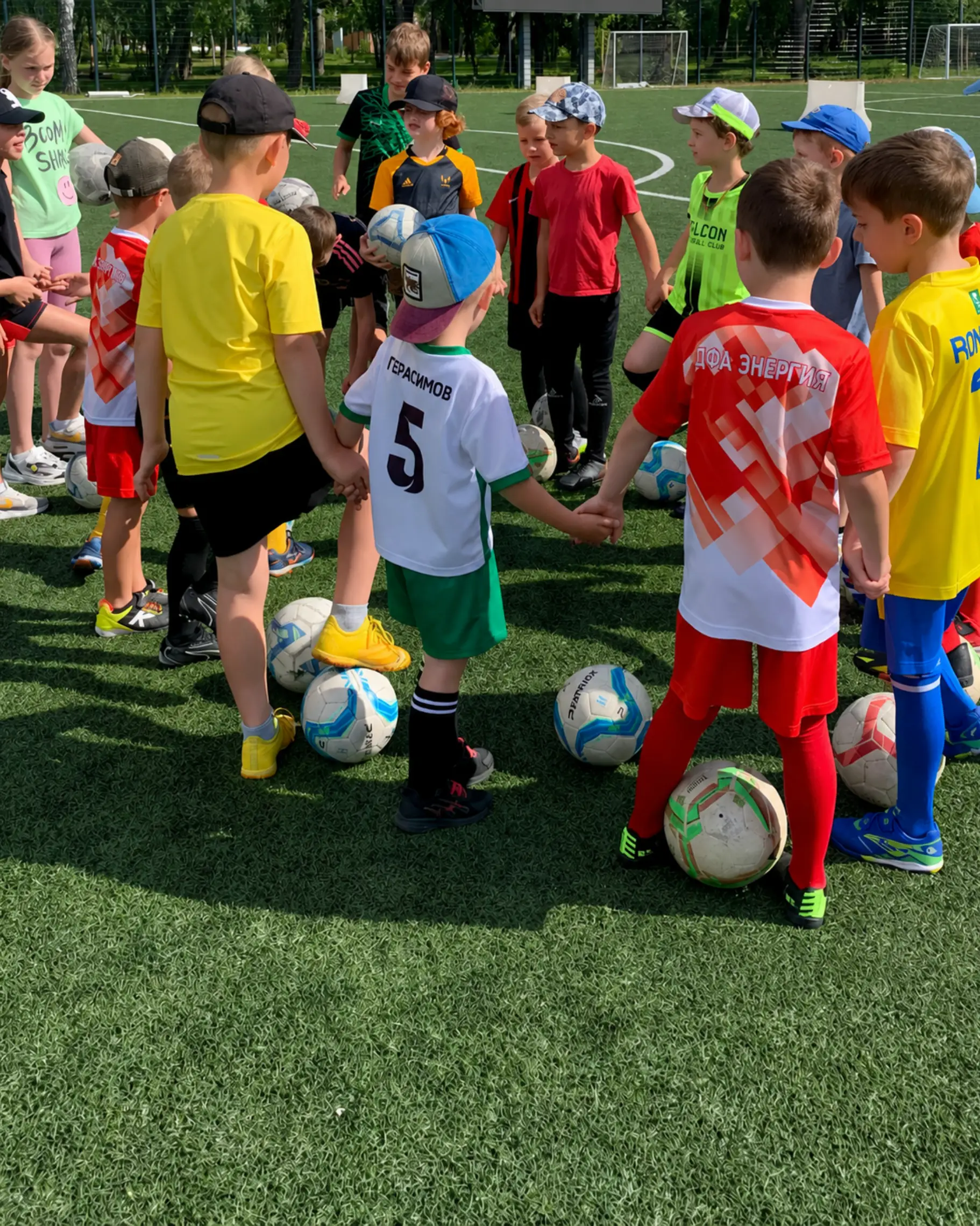 Young players training at UDSA youth academy in Abu Dhabi